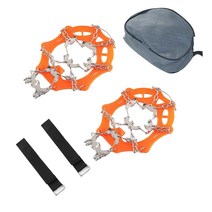 1 쌍 눈 신발 커버 하이킹 등반 클리트 미끄럼 방지 크램폰 야외 낚시 등산 겨울 장비, 특대, 노란색