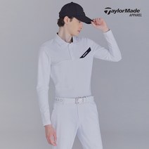 [테일러메이드] 남성 배색 카라 티셔츠 TMTYK3342-100