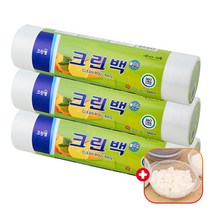 크린랩 크린랲 비닐봉투 30cm x 40cm (대) 500매 위생봉지 롤백 팩 일회용품 음식물/위생/포장/마트/친환경/업소/식당, 3개