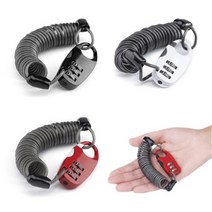 자전거 번호키 1+1 분실방지 다용도 자물쇠, [ 레드+화이트 ]