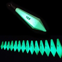 낚시공방 낚시공방 다이아몬드 야광봉돌 고리추 고리봉돌, 25호(3개입)