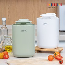 한샘 진공 음식물쓰레기통 3L 싱크대 음식물 처리 부패 냄새걱정 없는 보관 수거통, HVFW-01 올리브