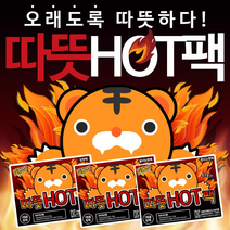 호랑이 따뜻HOT핫팩 붙이는 핫팩 x 100개, HOT 팩 100개