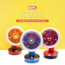 [인기상품] KC인증 마블 어벤져스 LED 휴대용 핸디 선풍기 미니 소형 1인용 외출용 야외용 어린이 키즈, 스파이더맨