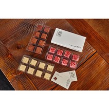 잇쉬와 잇샤의 수제초콜릿 파베 수제 생초콜릿 3가지맛, 1박스, 70g, 인절미