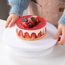 케익돌림판 스텐 베이킹 스패츌라 알루미늄 쉐프 높은 소 미끄럼 방지 회전 케이크 장식 스탠드 회전식 턴테이블 스탠드 무독성 내구성 베이킹 용품, 단일옵션