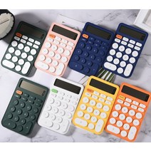 예쁜 미니 계산기 전자 루트 일반 귀여운 디자인 기계식, 딥그린