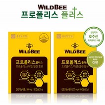 종근당건강 호주산 프로폴리스 아연 셀렌 함유 면역력증진에 도움 60캡슐 x 2박스 4개월분