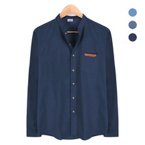 체크 패턴 배색 데님 네이비 셔츠 _NWM002_Navy bz3 남자 청남방 차이나 카라 만다린 청자켓 유니클로