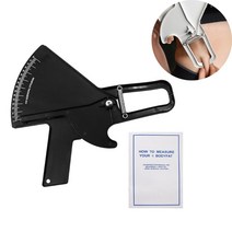 피부 폴드 체지방 캘리퍼 피부 접힘 체지방 분석기 및 핸드 헬드 BMI 측정 도구 스킨 폴드 캘리퍼 장치, 검은색