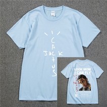 패션 힙합 남성 티셔츠 투어 반팔 선인장 잭 프린트 카니예 웨스트 기본 커플 루즈 티셔츠