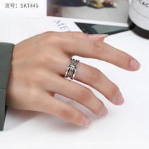 한국 동대문인인링여자 레트로 멀티레이어 권선 불규칙 라인 링 조정 가능