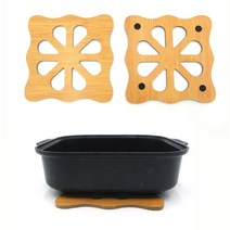 오븐 전자렌지 용기 우드 냄비받침 식탁보호 나무패드