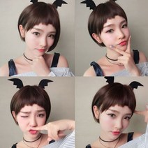 여자가발 여성가발 컷트가발 숏헤어 귀여운가발, 세이렌-다크_망X, 1개
