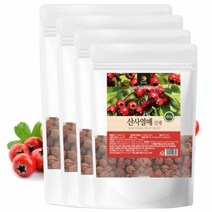 국산 산사열매 건재 말린것 산사자차 말린 산사열매 아가위차 꽃사과 300g 4팩
