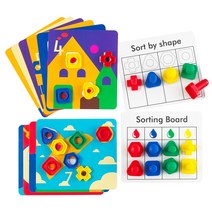 [이디엑스] 볼트 너트 조립 소근육 발달 색깔 모양 수세기 퍼즐 놀이 학습 교구 EDX Education Nuts & Bolts Activity Set