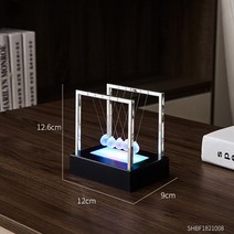 뉴턴 진자 균형 Modern Home Decor Newton Cradle Office Desk Accessories Pendulo Pendulum Motion Newton39s M, [01] Height 12.6 cm