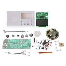 DIY LCD FM 라디오 키트 전자 교육 학습 스위트 주파수 범위 72-10, White