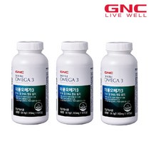 GNC [GNC] 더블 오메가3 600mg 60캡, 60정, 3병
