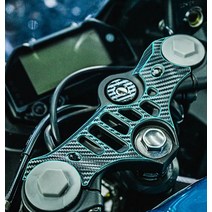 오토바이 데칼 스티커 패드 YAMAHA YZF-R3 트리플 탑 클램프 상단 프론트 엔드, 한개옵션0