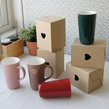 롱머그컵(에이바)-커피잔-음료컵-사무실컵-물컵-선물, 레드