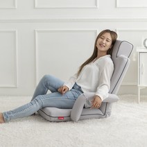 풍원테크 국산 VIP 좌식의자 허리디스크 팔걸이형 게이밍의자, 블랙(레자)