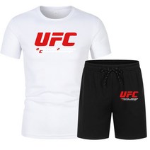 UFC 격투기 반바지 여름 3D 프린트 반팔 티셔츠 반팔티 세트