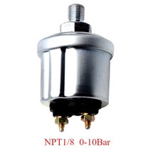 유면계 유량계 보트 자동차 오일 압력 게이지 센서 수정 52mm 오일 압력 미터 0-10bar 0-145psi 트럭 보트, 04 NPT 1-8 10Bar