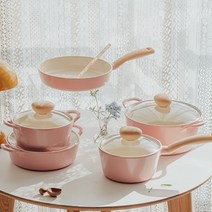 네오플램 레트로 인덕션 냄비 택1_IH/ 베이비핑크, 상세설명 참조, 04.양수냄비 24cm