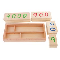 STK montessori 수학 나무로되는 수 카드 작은에서 상자 수학 수학에서 1-9000, 1개