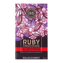 홀랜드앤바랫 루비 초콜릿 아몬드 150g Holland & Barrett Ruby Chocolate Almonds, 1팩