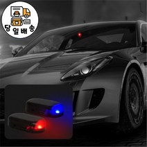 차량용 도난 방지등 태양광 시뮬레이션 경고 플래시 경보기 장식등 레드 블루, 블루 2개