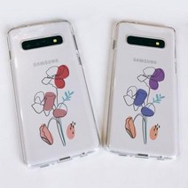 갤럭시S10/S10+/S10E drawing flower 소프트젤리케이스 갤럭시S10:레드, 1개