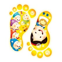 하birthh_야광스티커 아기방꾸미기 바닥 거실 놀이방꾸미기 팬시 발바닥 다용도인테리어♥hajm, ♥hajm백설공주_F-169_연두