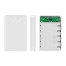 파워뱅크 자작배터리 캠핑용배터리 5*18650 배터리 충전기 상자 5V 보조베터리 디지털 디스플레이 DIY 쉘, 01 White-1A