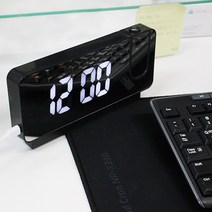 [프로젝터시계] 카파 시끄러운 자명종 알람 무소음 탁상시계 T913, 블랙