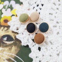 귀여운 플란넬의 12.5mm 2개set 단추, 아이보리