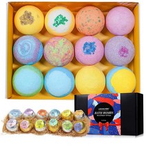 LagunaMoon 배스 밤 버블바 드라이 플라워, 12-Pack ･ Bath Bombs