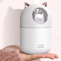 가습기 미니 귀여운 인테리어 USB 무드등 건조 고양이, 고양이 미니가습기-민트