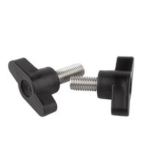 M6 손잡이 볼트 스테인리스 스틸 플라스틱 27mm 36mm 헤드 돌리기 쉬운 나비 나사, M6 (Head 27mm), 25mm (4pcs), 1개