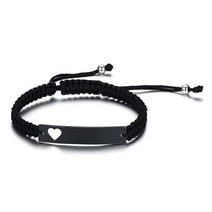 Customize Handmade Rope Braided Nameplate ID Bracelets for Men Women BFF Friendship [C00072237]