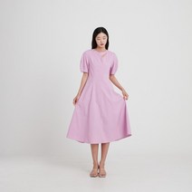 [랩] 넥트임 포인트 볼륨소매 원피스