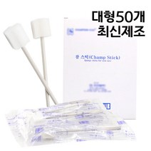 참스틱 스폰지 칫솔 1박스 50개 환자용 일회용 스펀지 스틱 와상 환자칫솔, 대형 50개(1박스)