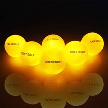 로스트볼 골프공 6Pcs 빛나는 야간 야광 LED 밤 연습 용품, 02 6Pcs Yellow
