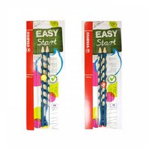 스타빌로 이지그래프연필 HB 2본 이지그래프연필 연필 초등생 이지그래프 필기용품 2본 학용품 스타빌로 펜슬 스타빌로연필 HB 필기류, 핑크(왼손)