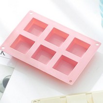 6구 정사각 몰드 틀 비누만들기 향초만들기 석고 방향제만들기 몰드 레진아트 실리콘소재, 모스큐브몰드