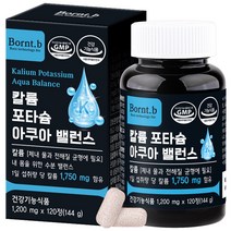 본트비 칼륨 포타슘 아쿠아 전해질 밸런스, 120정, 1개