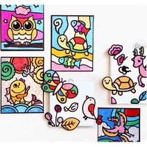 [ABC문구] 민화 포일 아트 세트 만들기 꾸미기 팝아트 동물 캐릭터 크리스마스, 1. 민화 포일아트 (거북이), 1개
