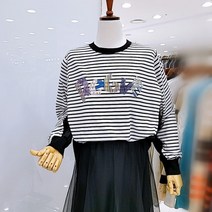 핑크피그 리그비 단가라 라운드티셔츠