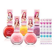 [리틀블링] 시크릿쥬쥬 쥬얼리 네일 1+1(유아네일/수성네일), 색상:연지곤지